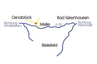 Die Autobahn A 30 verbindet Hannover mit Amsterdam.